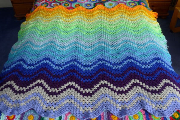 Soft Granny Ripple part blanket