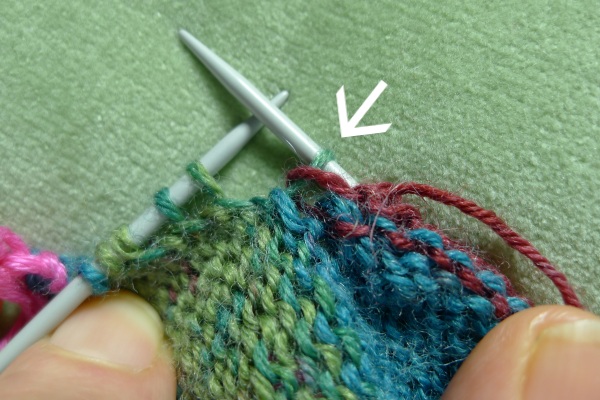Stitch on right needle