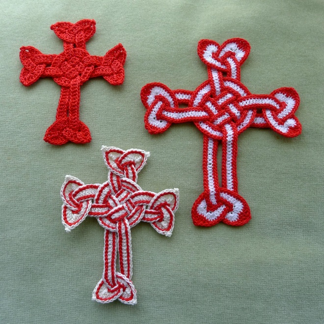 Three Celtic crosses