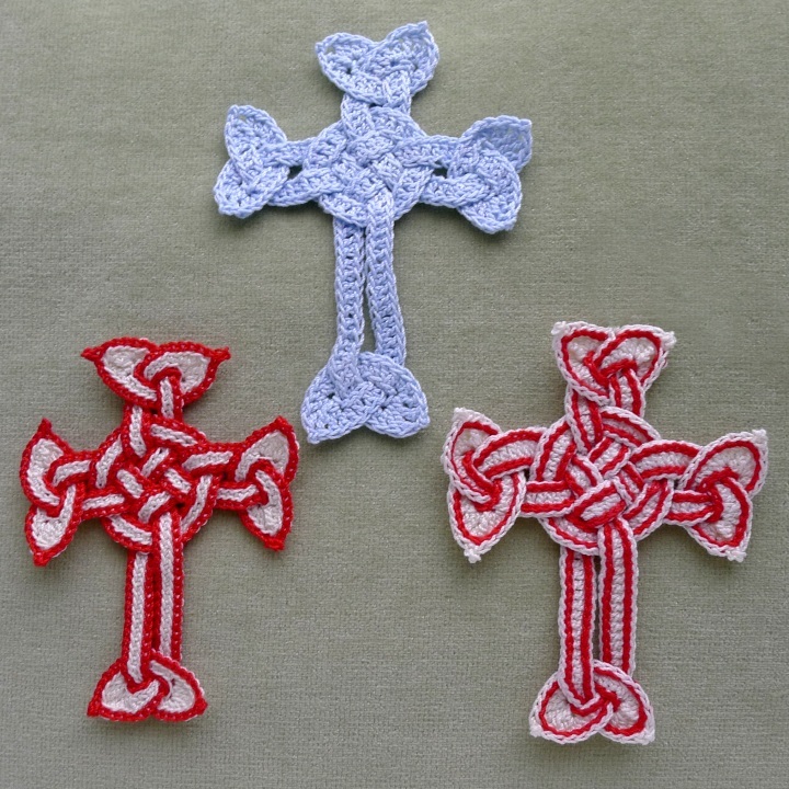 Three different styles of Celtic cross